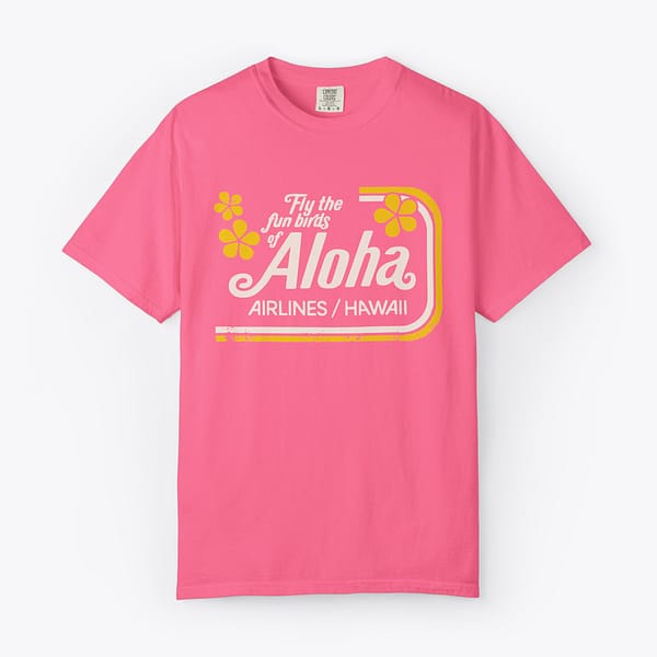 Vintage Aloha Airlines retro Hawaiian aviation logo graphic t-shirt