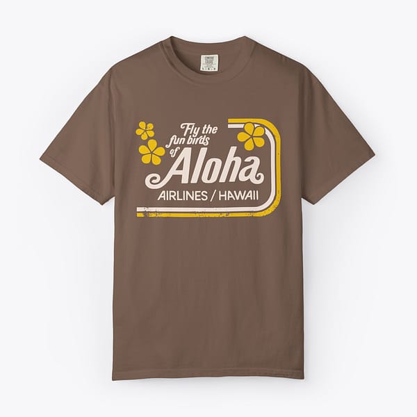 Vintage Aloha Airlines retro Hawaiian aviation logo graphic t-shirt